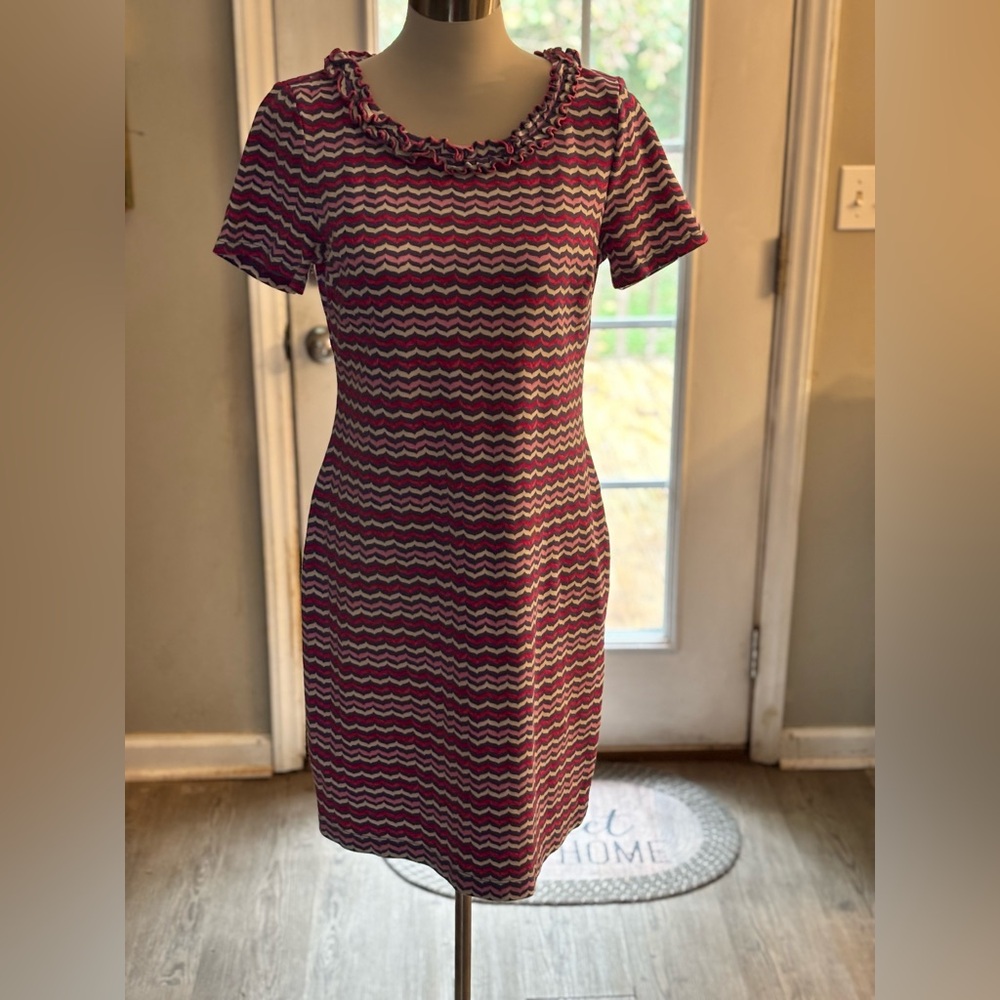 Talbots Pink and Blue Knit dress size medium